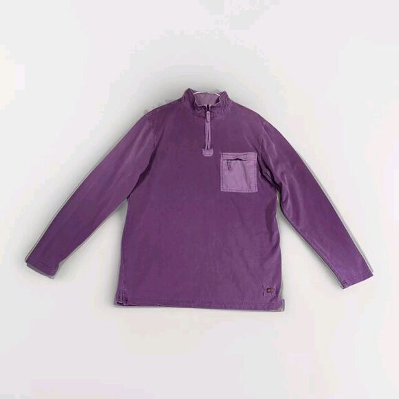 The Territory Ahead Men's M Tall Retro 1/4 Zip Pullover Cotton Shirt Jacket - Picture 1 of 12